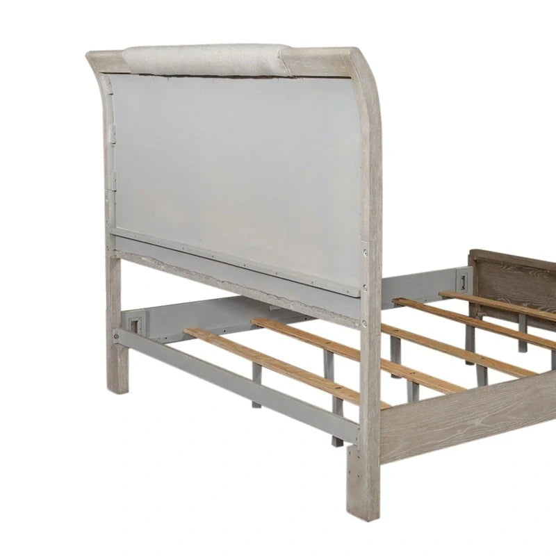 Belmar King Upholstered Bed in Washed Taupe and Silver Champagne 6