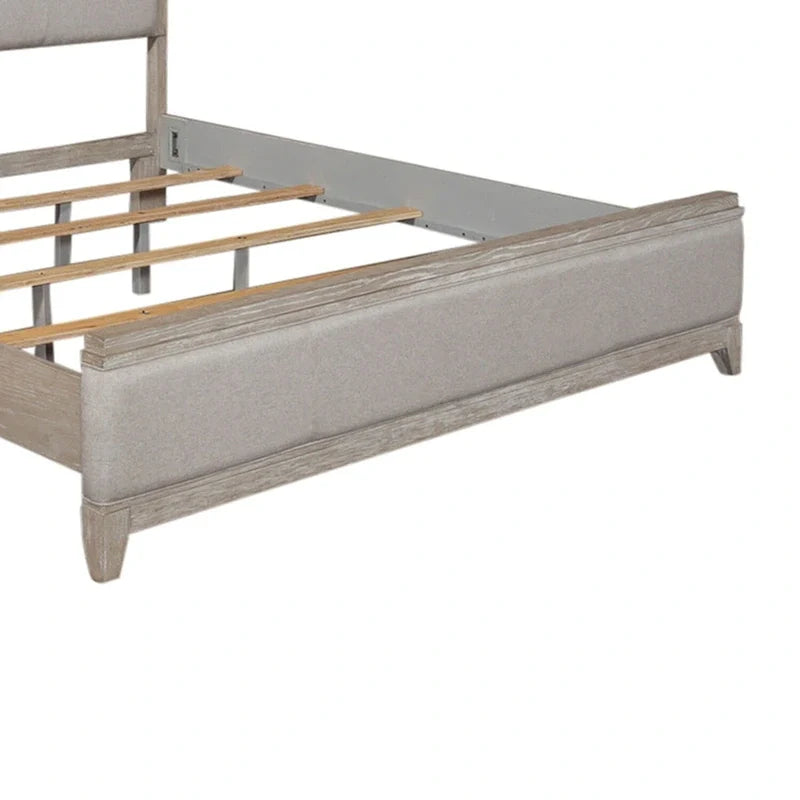 Belmar King Upholstered Bed in Washed Taupe and Silver Champagne 9
