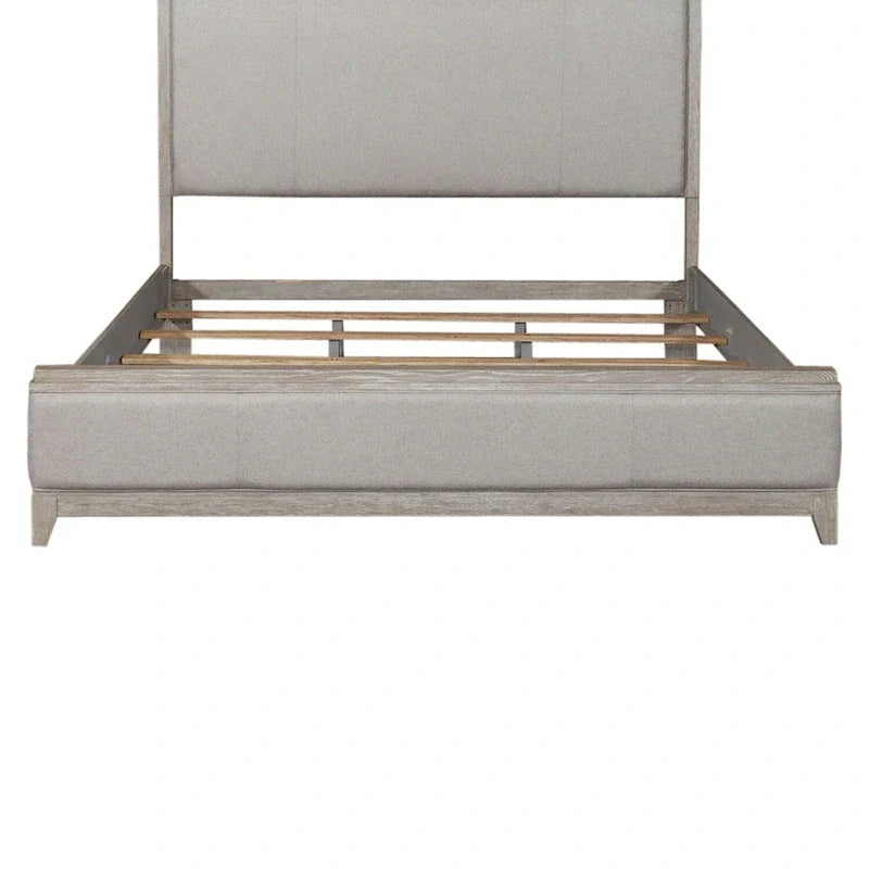 Belmar King Upholstered Bed in Washed Taupe and Silver Champagne 10