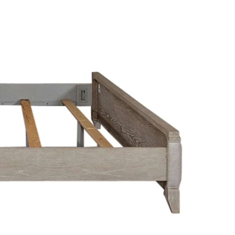 Belmar King Upholstered Bed in Washed Taupe and Silver Champagne 11