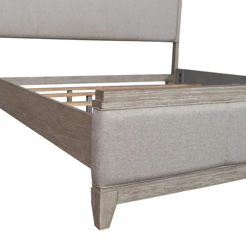 Belmar King Upholstered Bed in Washed Taupe and Silver Champagne 13