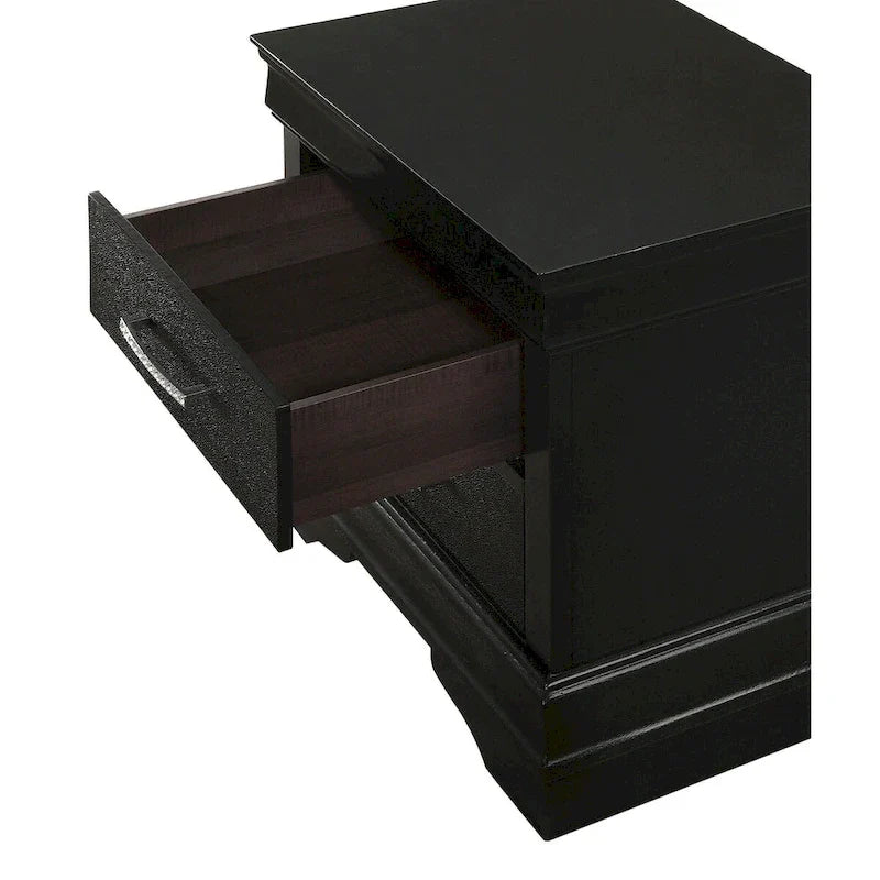 Sigurd Black Velvet Tufted Upholstered Bed with Panel Design 5
