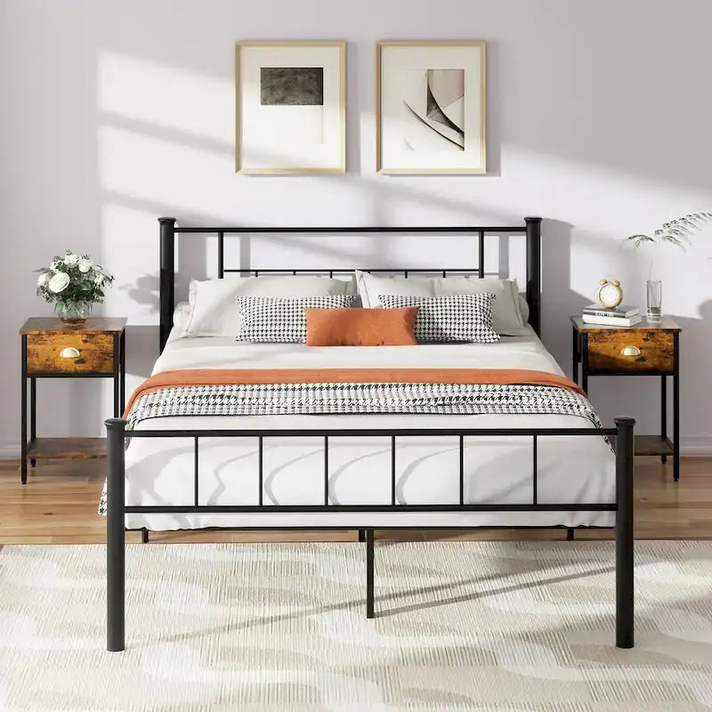 Futzca Bed Frame Featuring Headboard and Footboard 1