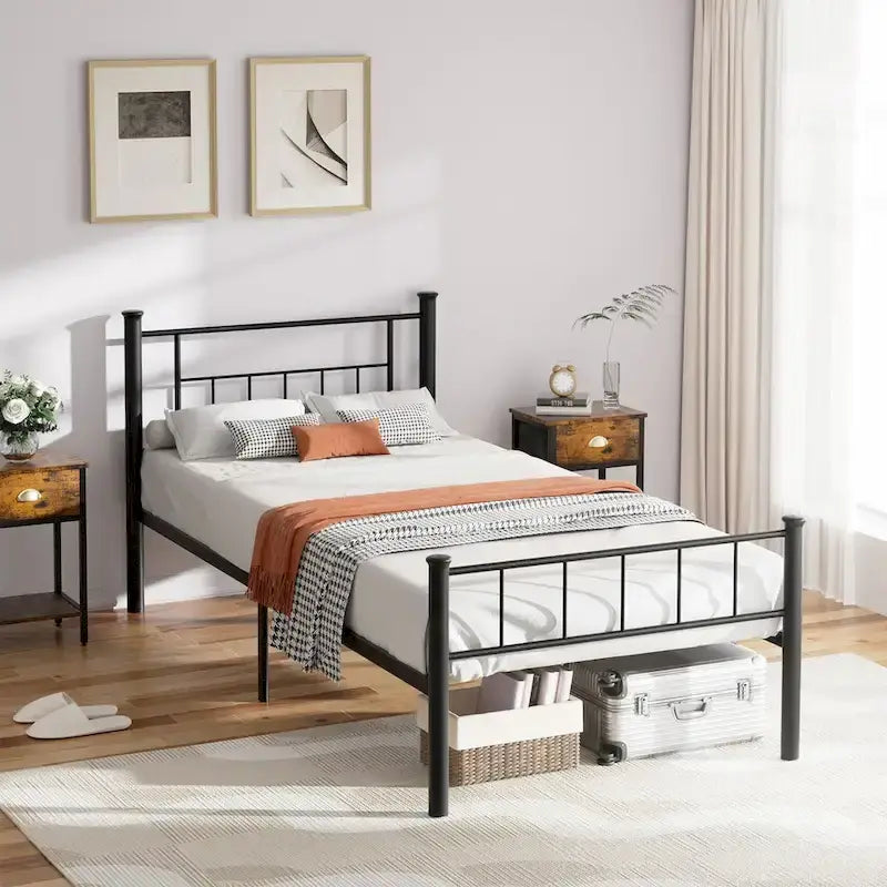 Futzca Bed Frame Featuring Headboard and Footboard 6