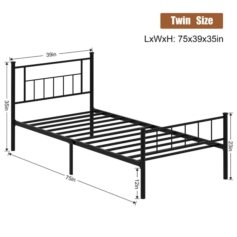 Futzca Bed Frame Featuring Headboard and Footboard 8