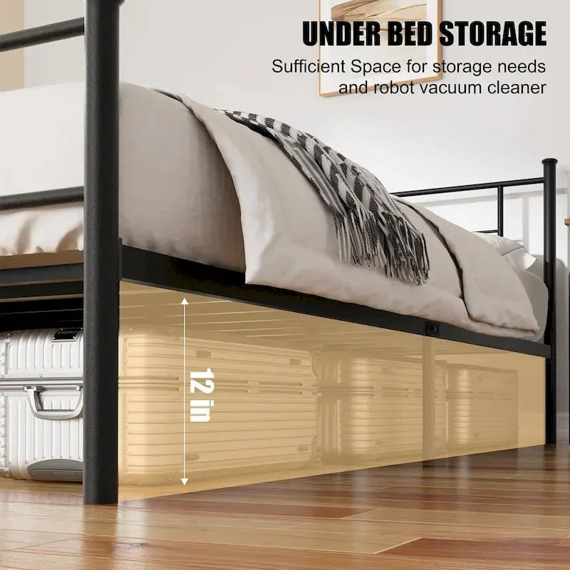Futzca Bed Frame Featuring Headboard and Footboard 11