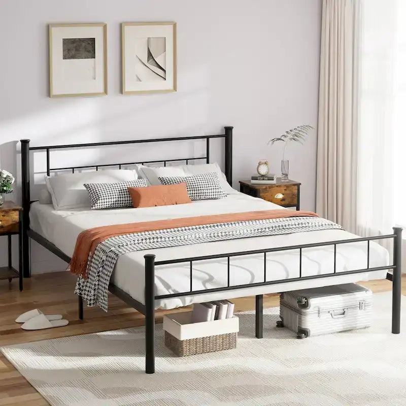 Futzca Bed Frame Featuring Headboard and Footboard 12