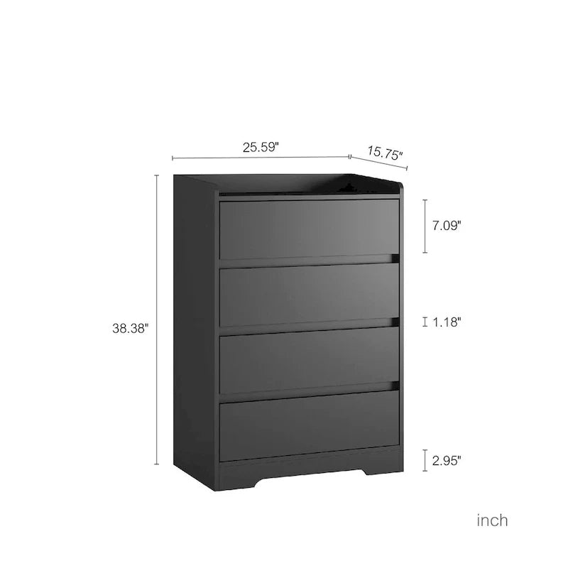 4-Drawer Freestanding Storage Chest – Versatile Dresser for Bedroom, Living Room, Closet, or Office 5