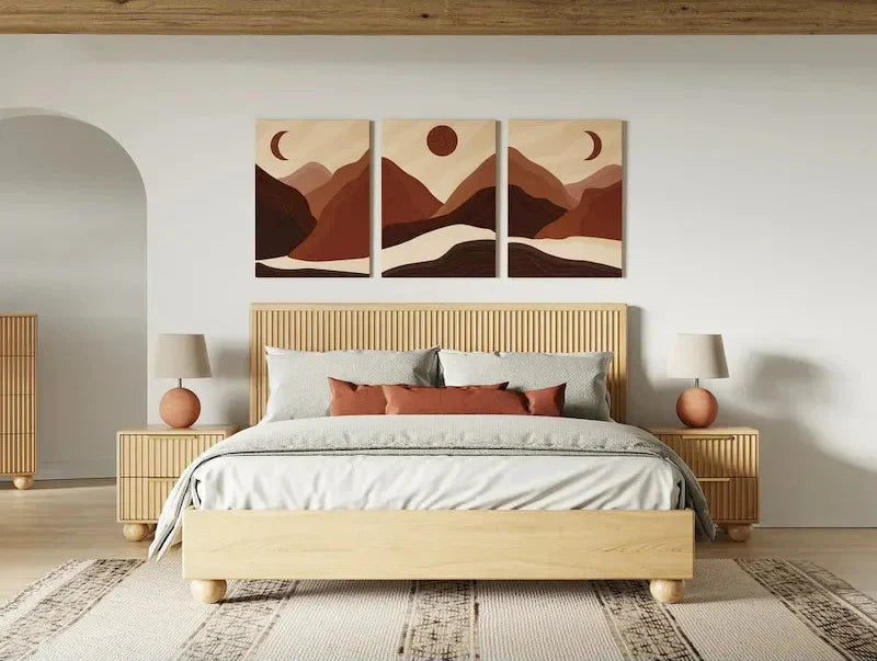 Modrest Winters Contemporary Natural Oak Bed 1