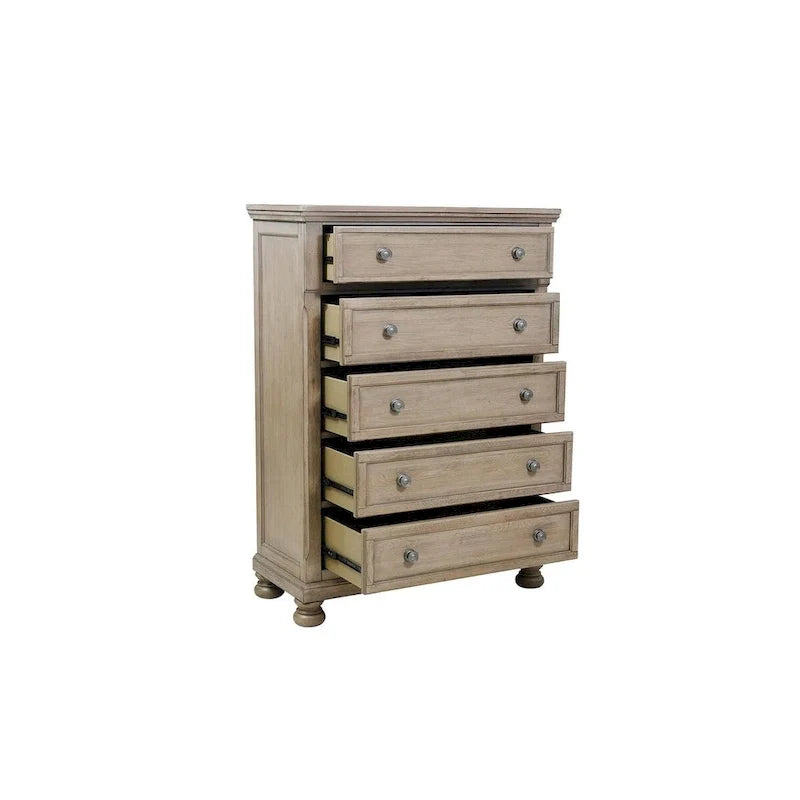 Donald 3-Piece Gray Modern Sleigh Bedroom Set with Storage 20