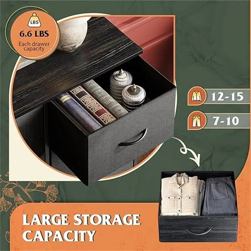 Bedroom Fabric Storage Dresser 7