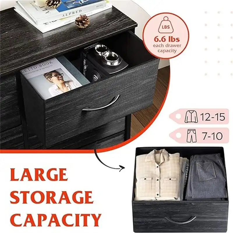 Bedroom Fabric Storage Dresser 11