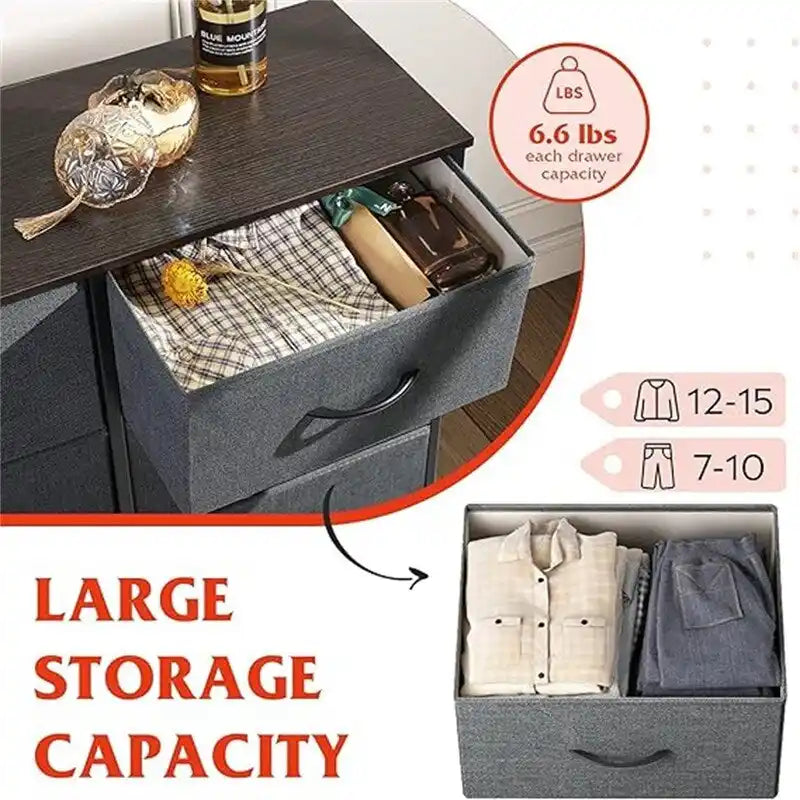 Bedroom Fabric Storage Dresser 16