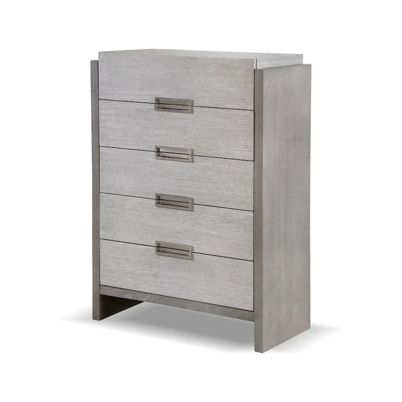 Furniture of America Cruz Contemporary Gray Solid Wood 6-Piece Bedroom Set: Includes Bed, 2 Nightstands, Chest, Dresser, and Mirror 13