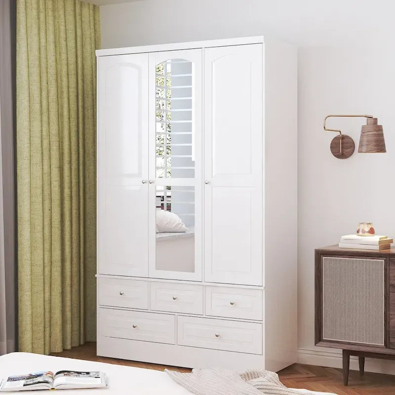 78.7H Combo Twin Wardrobe Set: Stylish and Functional Armoires for Your Closet 43