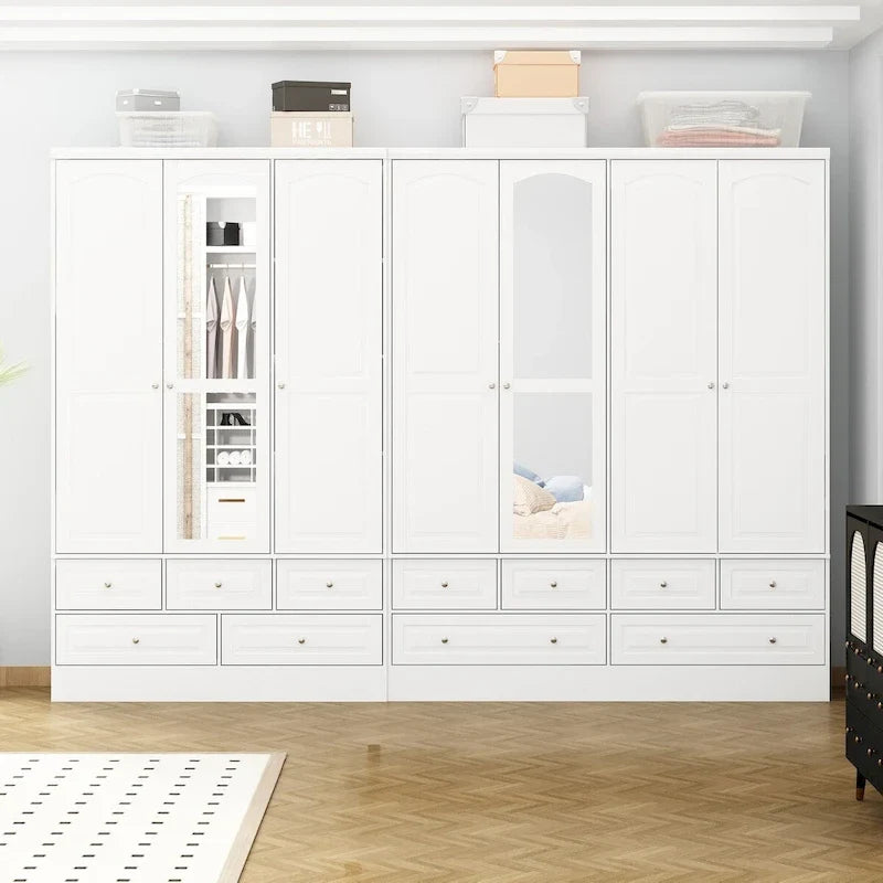 78.7H Combo Twin Wardrobe Set: Stylish and Functional Armoires for Your Closet 44