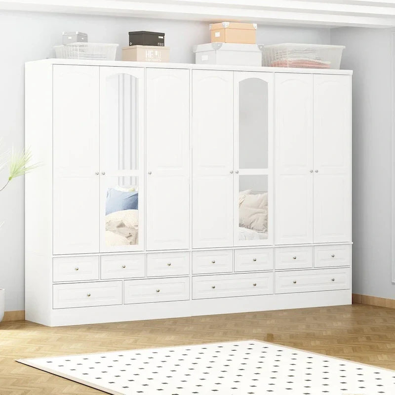 78.7H Combo Twin Wardrobe Set: Stylish and Functional Armoires for Your Closet 3
