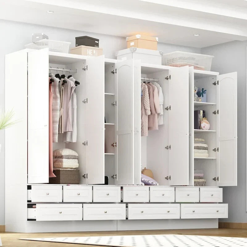 78.7H Combo Twin Wardrobe Set: Stylish and Functional Armoires for Your Closet 4
