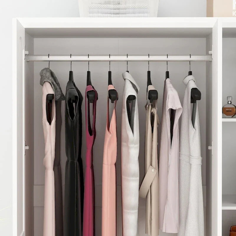 78.7H Combo Twin Wardrobe Set: Stylish and Functional Armoires for Your Closet 12