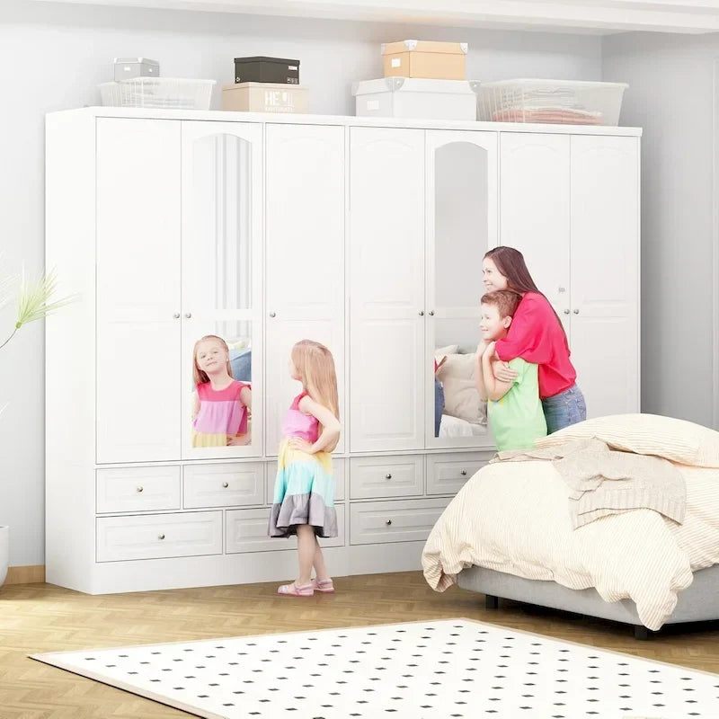 78.7H Combo Twin Wardrobe Set: Stylish and Functional Armoires for Your Closet 17