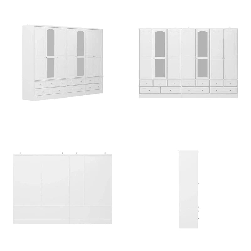 78.7H Combo Twin Wardrobe Set: Stylish and Functional Armoires for Your Closet 18