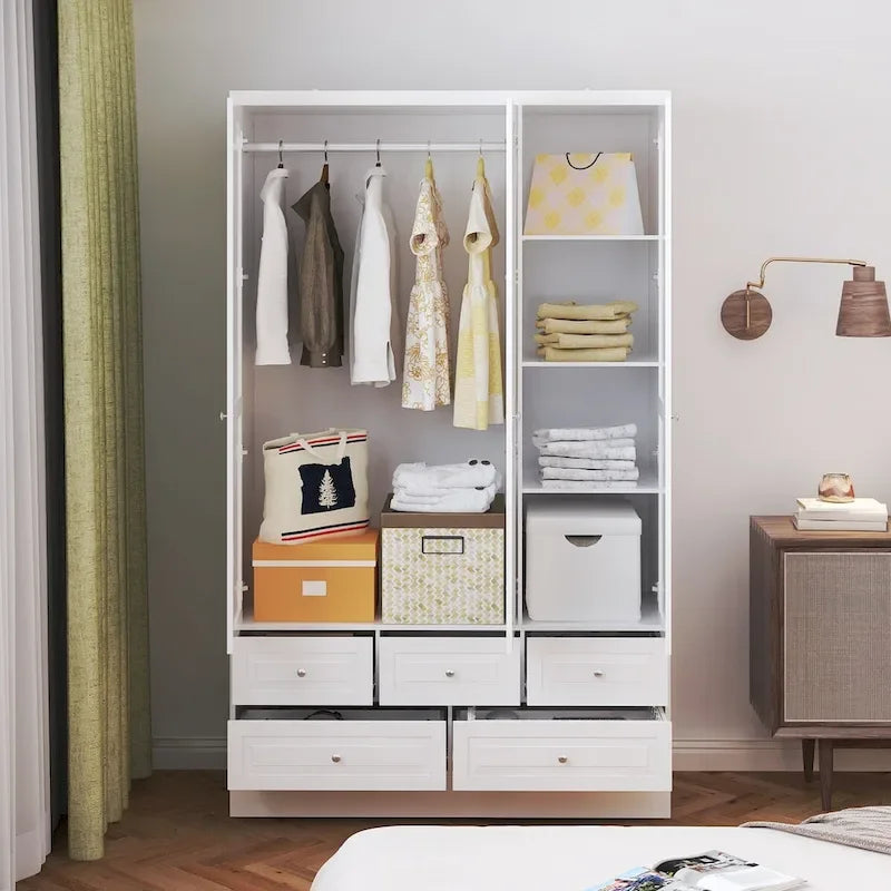 78.7H Combo Twin Wardrobe Set: Stylish and Functional Armoires for Your Closet 23