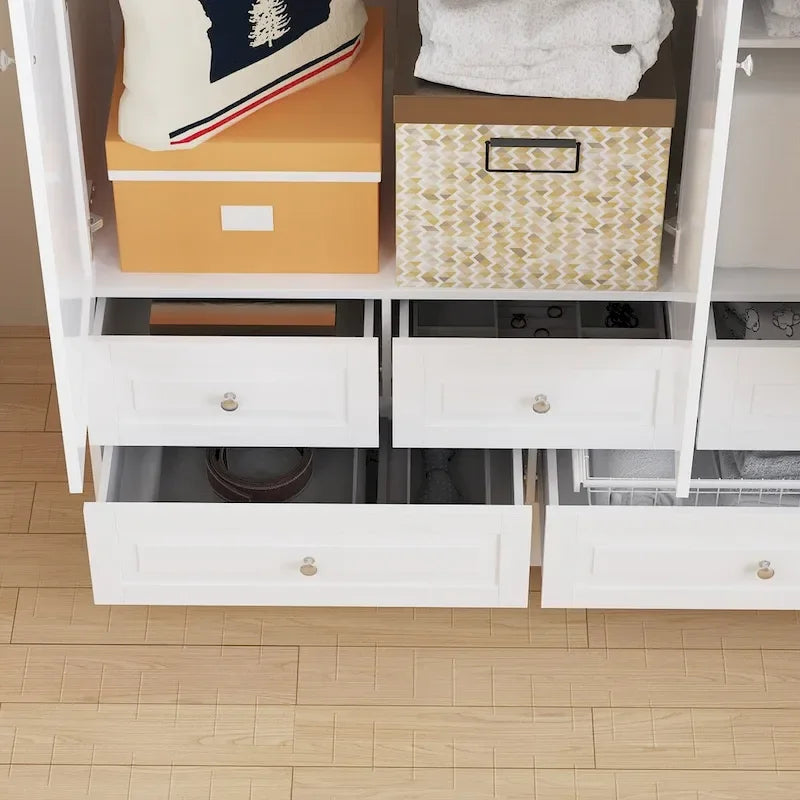 78.7H Combo Twin Wardrobe Set: Stylish and Functional Armoires for Your Closet 34