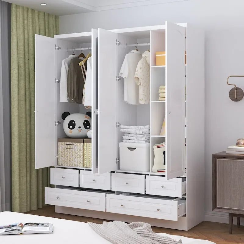 78.7H Combo Twin Wardrobe Set: Stylish and Functional Armoires for Your Closet 39
