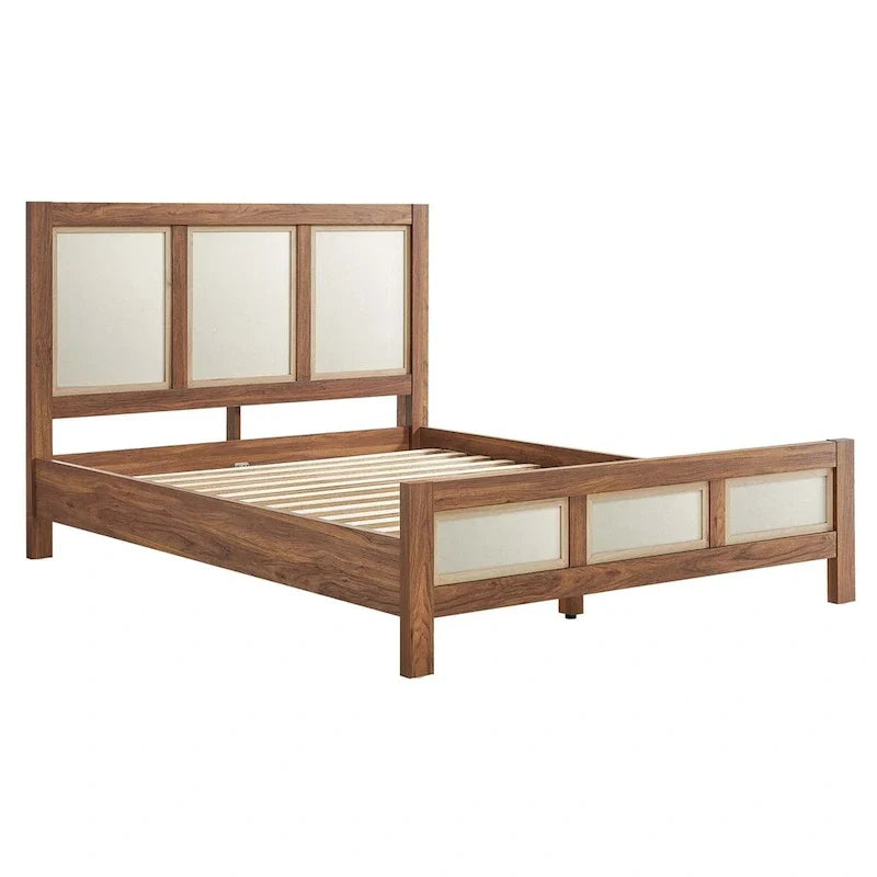 Capri Queen Platform Bed with Wood Grain Finish 3