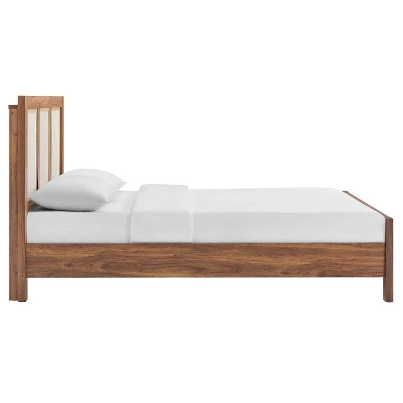 Capri Queen Platform Bed with Wood Grain Finish 4