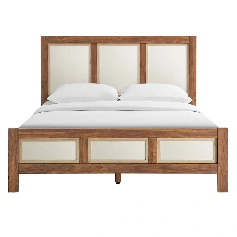 Capri Queen Platform Bed with Wood Grain Finish 5