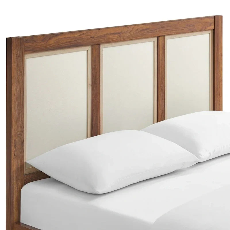 Capri Queen Platform Bed with Wood Grain Finish 6
