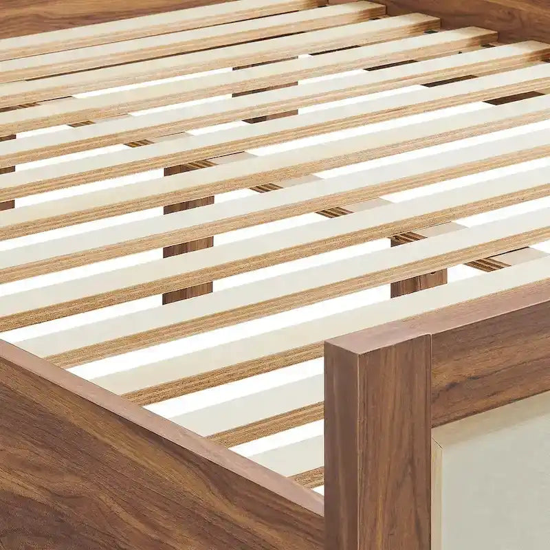 Capri Queen Platform Bed with Wood Grain Finish 9