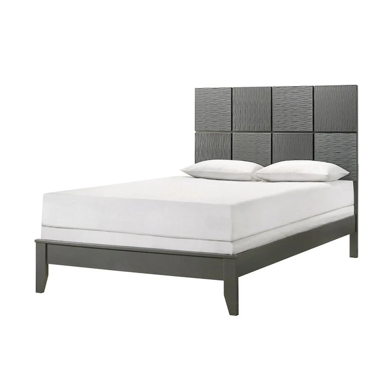 3-Piece Gunmetal Gray Panel Bedroom Set by Sim 2