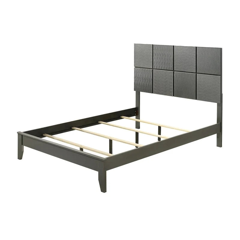 3-Piece Gunmetal Gray Panel Bedroom Set by Sim 3