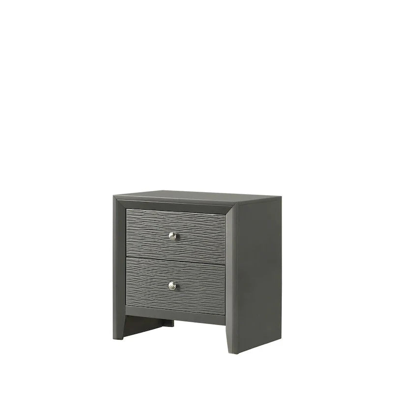 3-Piece Gunmetal Gray Panel Bedroom Set by Sim 5