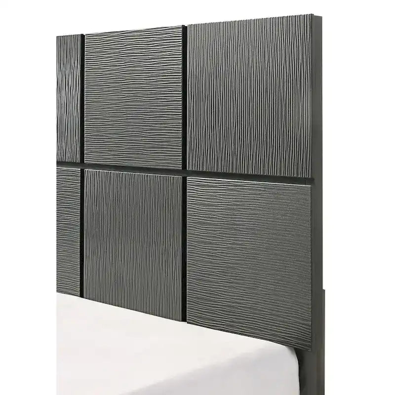 3-Piece Gunmetal Gray Panel Bedroom Set by Sim 11