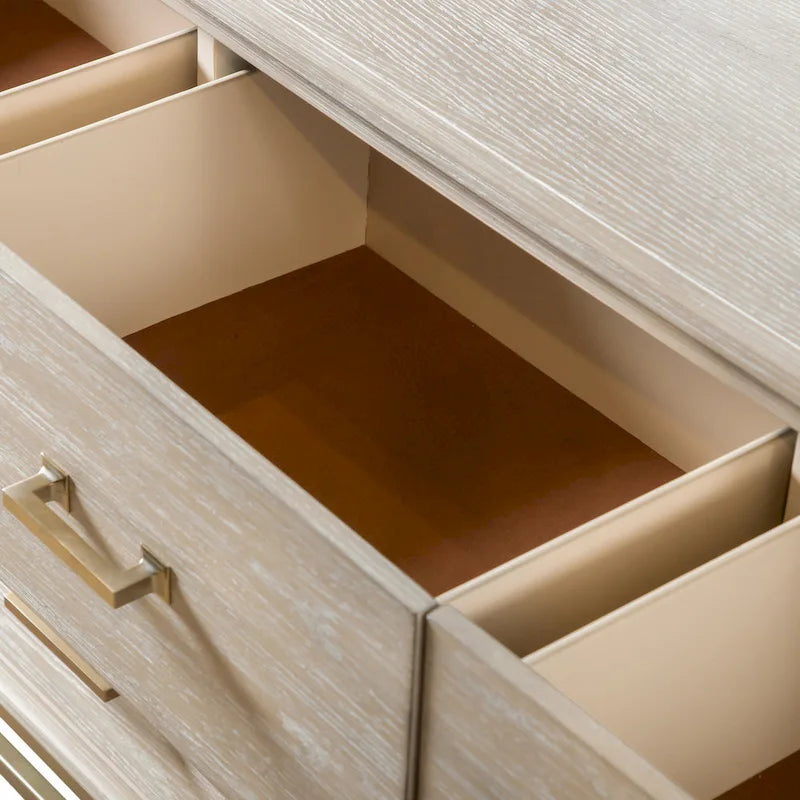 Drayden Transitional Solid Wood 7-Drawer Dresser with Metal Legs by Furniture of America 7