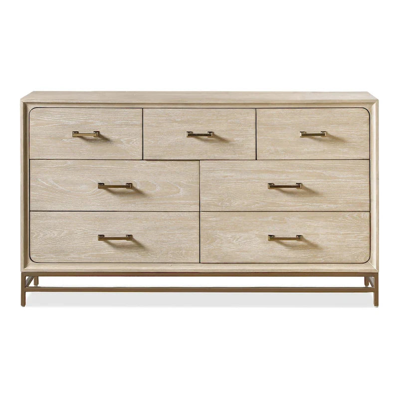 Drayden Transitional Solid Wood 7-Drawer Dresser with Metal Legs by Furniture of America 10