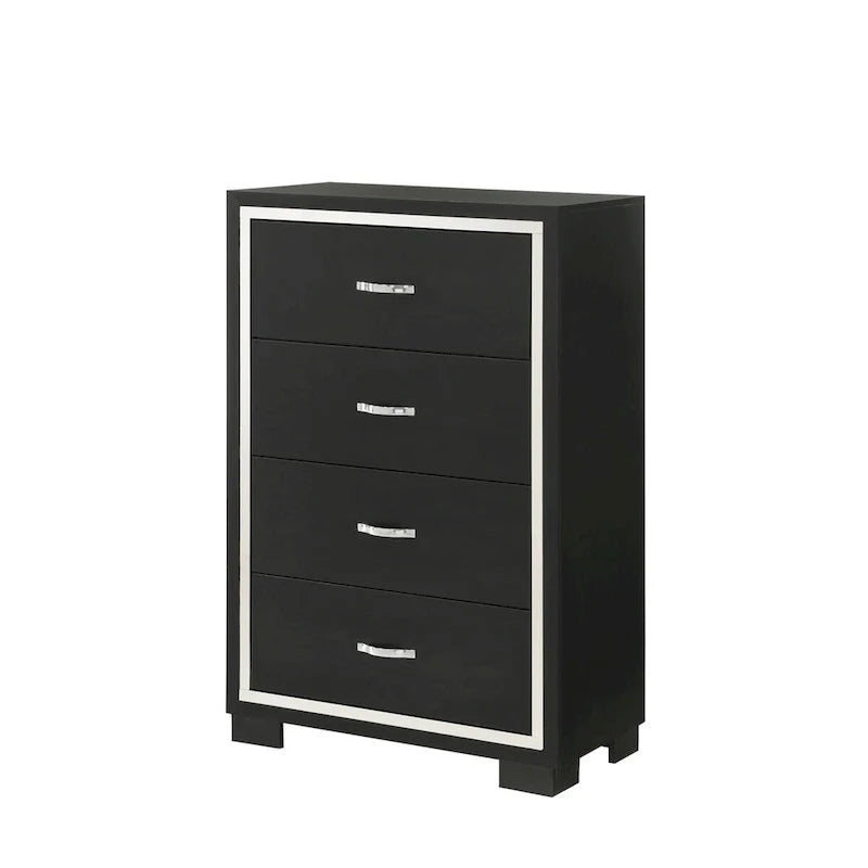 Pedro 6-Piece Black Velvet Upholstered Bedroom Collection 12