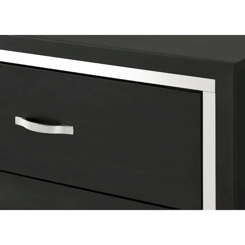Pedro 6-Piece Black Velvet Upholstered Bedroom Collection 15