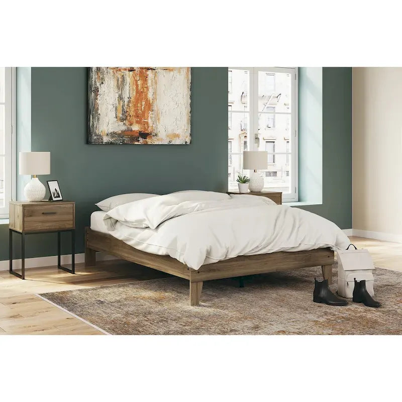 Signature Design by Ashley Deanlow Honey Wood Platform Bed 9