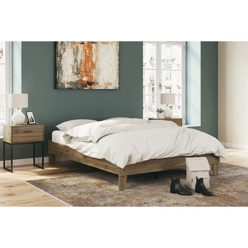 Signature Design by Ashley Deanlow Honey Wood Platform Bed 17