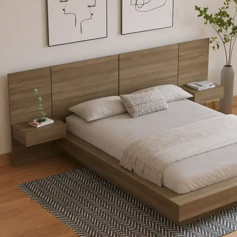 Napa 4-Piece Bedroom Set with Floating Nightstand 9