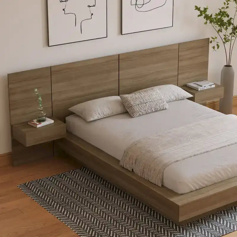 Napa 4-Piece Bedroom Set with Floating Nightstand 1