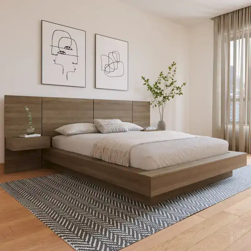 Napa 4-Piece Bedroom Set with Floating Nightstand 2