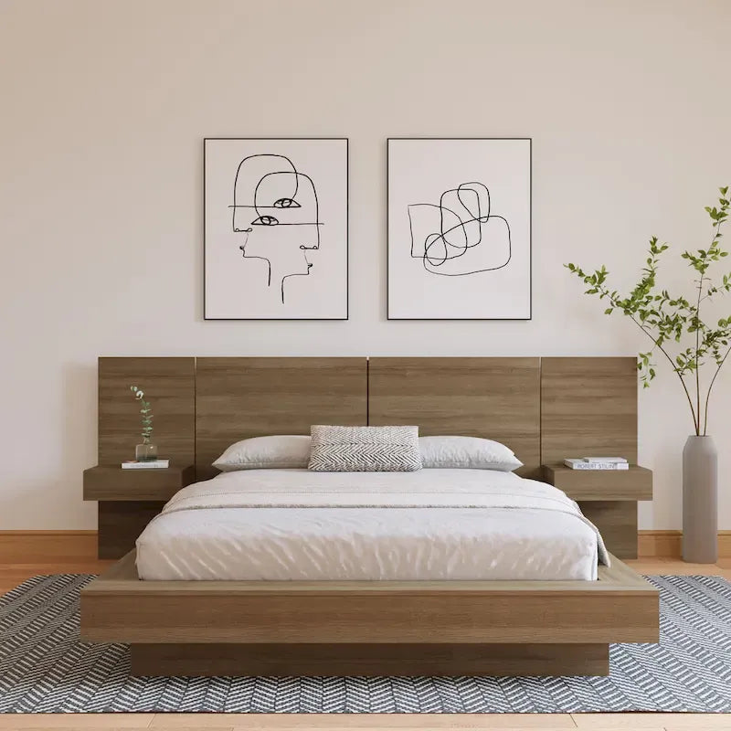 Napa 4-Piece Bedroom Set with Floating Nightstand 4