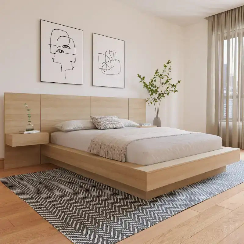 Napa 4-Piece Bedroom Set with Floating Nightstand 6