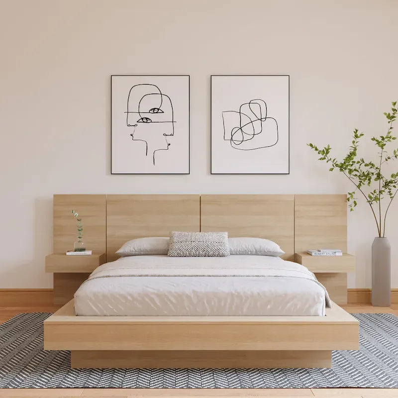 Napa 4-Piece Bedroom Set with Floating Nightstand 7