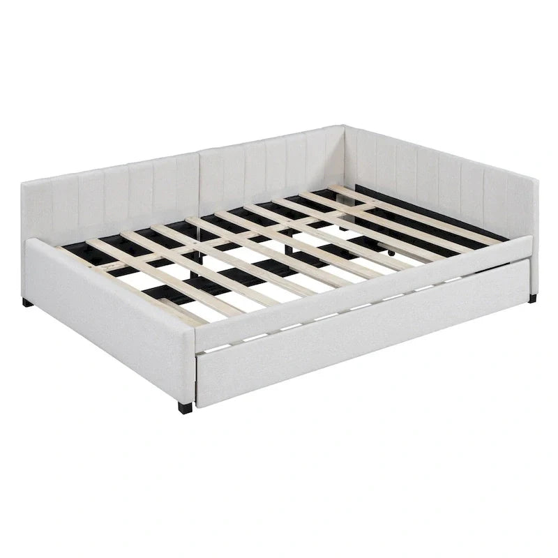 Merax Upholstered Full-Size Daybed with Trundle Feature 4